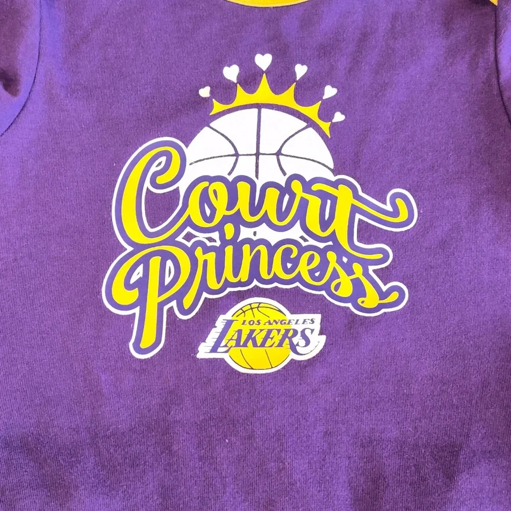 NBA Los Angeles Lakers Court Princess Purple Ruffle Bodysuit 24M PO22543